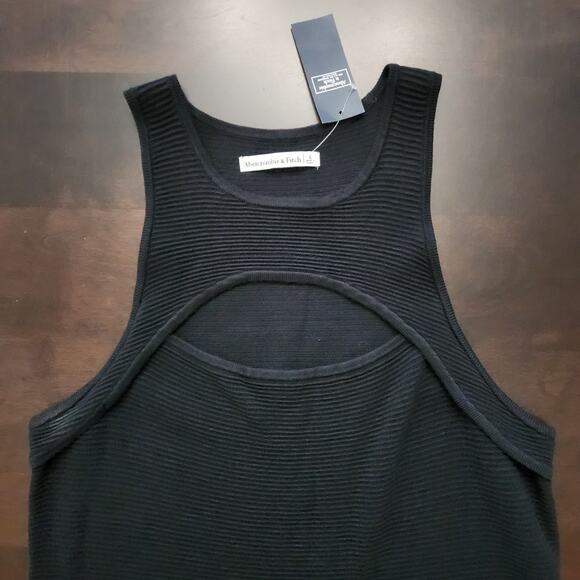 NWT Abercrombie & Fitch Ribbed Cut Out Dress Size Large - Picture 3 of 6